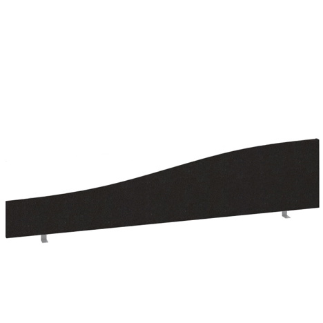 Wave Desktop Screen - 1800mm - Chsarcoal