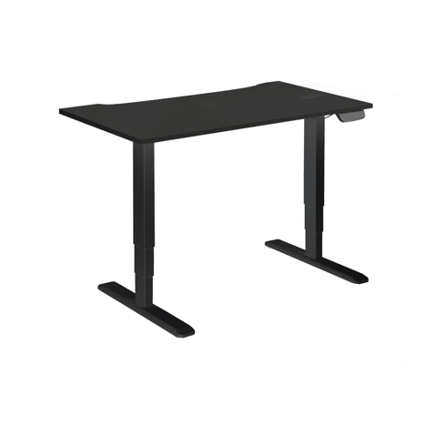 Electric Sit-Stand Desk with Dual Motors - 1400 - Black Frame - Black