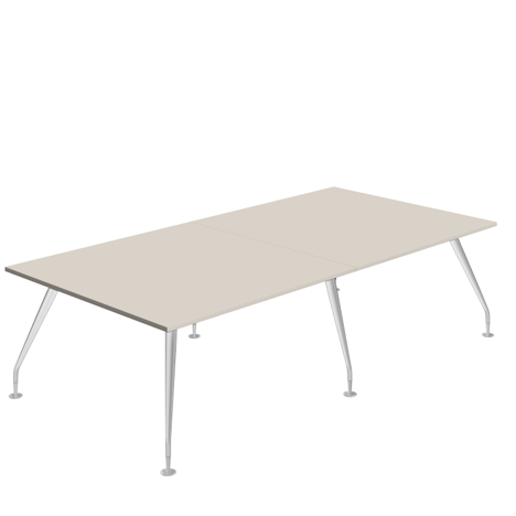 Massa Boardroom Table - 2800 - Silver Legs - Grey