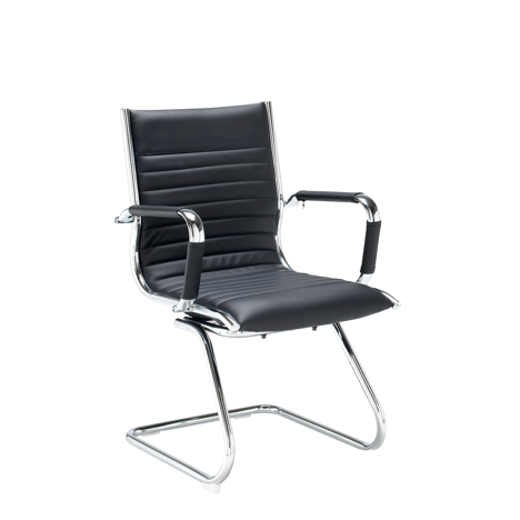Bari Executive Visitors Chair - Chrome Frame