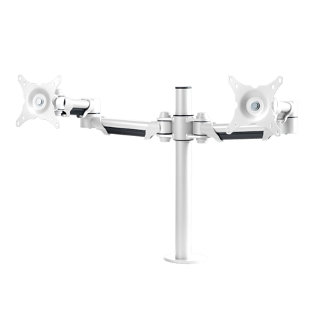 FSA Ergonomic Monitor Arm - Double - White