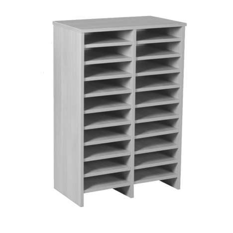 Post Sorter Hood Units - Pigeon Hole Units - 2 Bay - 22 Compartment - Light Grey