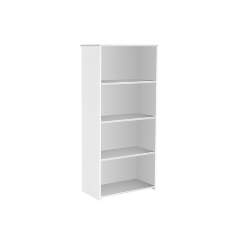 Bookcase (Solid Back Panels) - 1600 - White