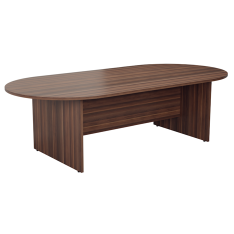 D-End Meeting Table - 2400 - Dark Walnut