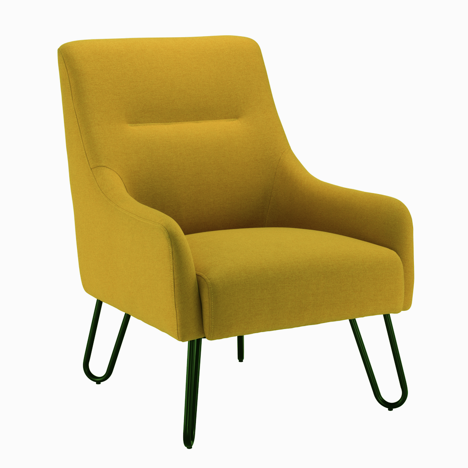 Pearl Reception Armchair - Mustard