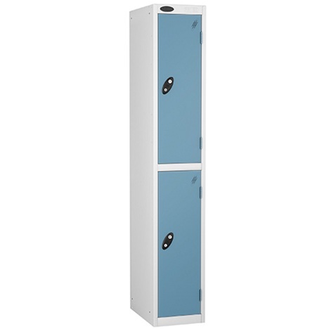 Education Lockers - Double Door - White Carcass - Autumn Ocean
