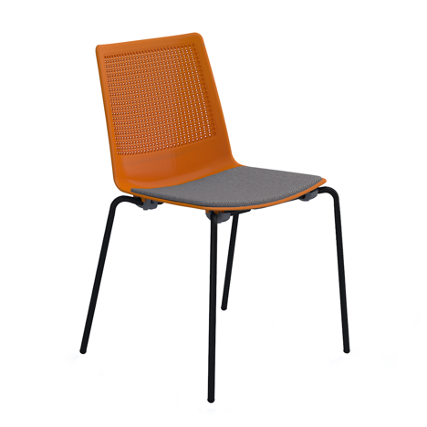 Harmony Multi-Purpose Chair - With Pad - Black Frame - Orange