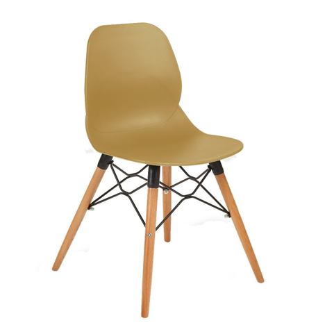 Aquilo Beech Leg Chair - Mustard