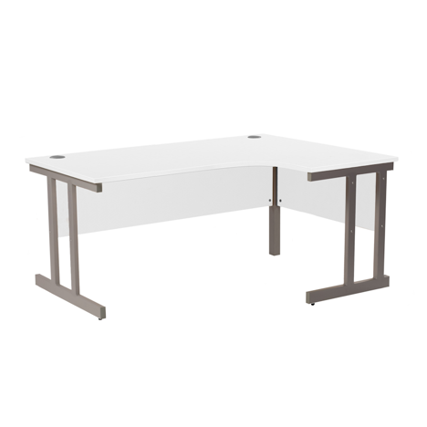 Cantilever Radial Workstation - 1600mm - Right Hand - White