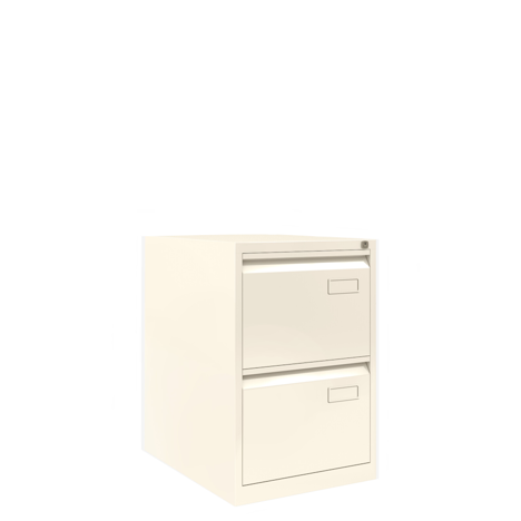 Bisley Two Drawer Filing Cabinets - Chalk