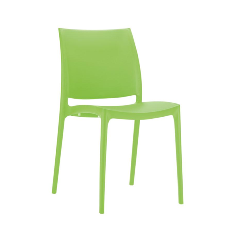 Maya Stacking Side Chair - Tropical Green
