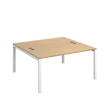 Connex Starter Units Back to Back - 1400 - White Frame - Oak