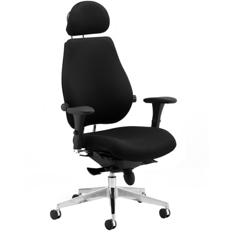 Chiro Plus Ultimate With Headrest - Black