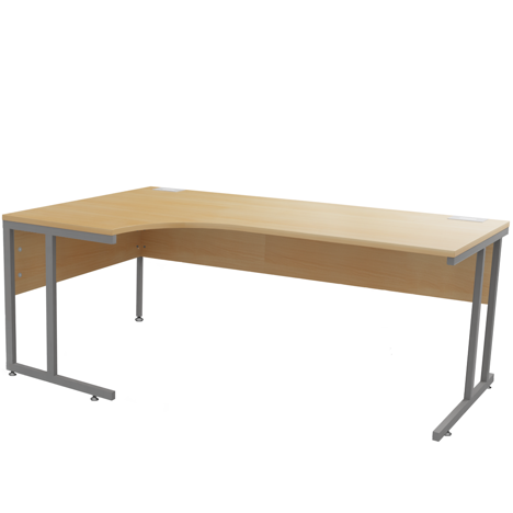 Platinum Range - Radial Workstation - Cantilever - 1800mm - Left Hand - Oak