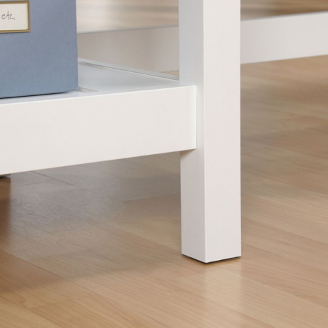 Shaker Style Home Office L-shaped Desk in a Soft White
