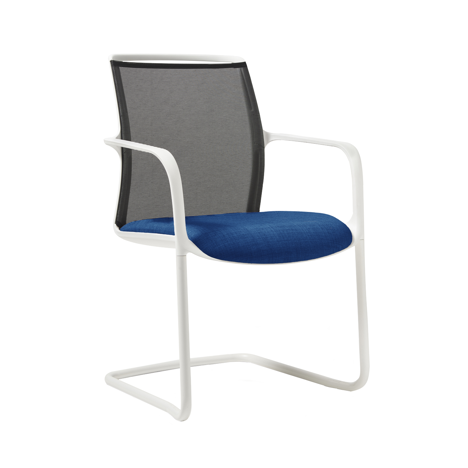 Lacey Meeting Chair - White Frame - Augusta