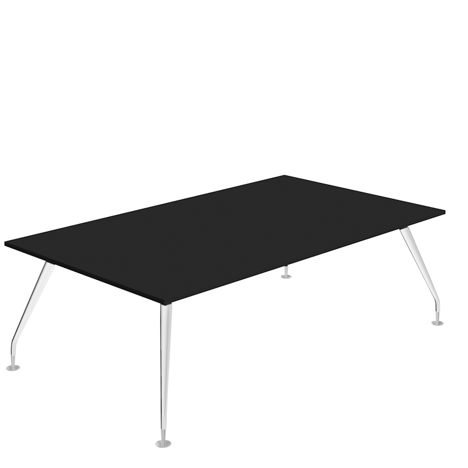 Massa Boardroom Table - 2400 - White Legs - Anthracite