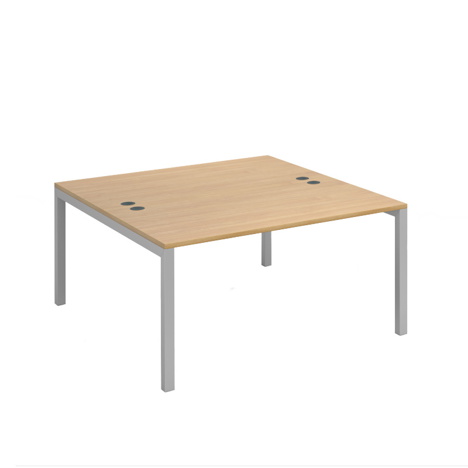 Connex Starter Units Back to Back - 1400 - Silver Frame - Oak