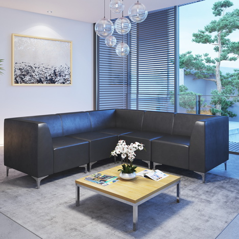 Leather Modular Reception Seating