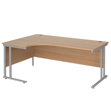 Radial Cantilever Workstation - 1800 - Silver - Left - Beech