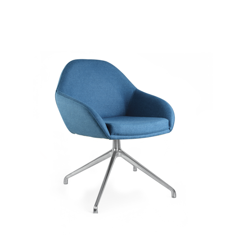 Cyrus Seating Range - Armchair with Chrome Metal Legs