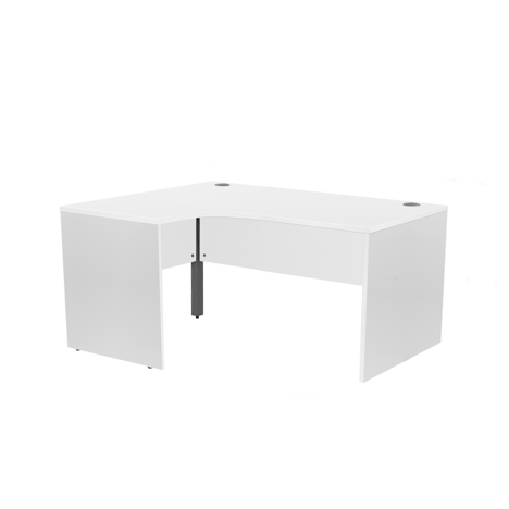 Panel Ended Radial Workstation - Left Hand - 1200 - White