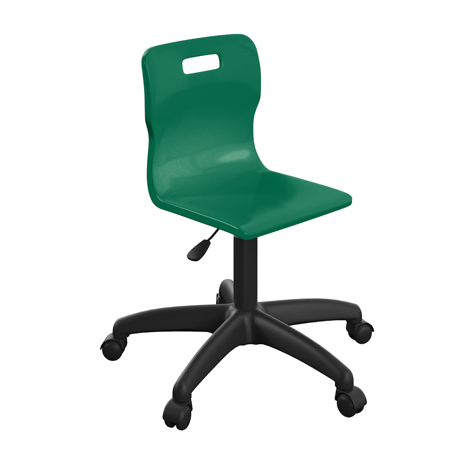 Titan Swivel Junior Chair - Plastic Base - Green