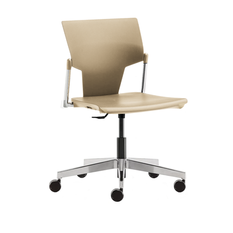 IKON Meeting and Boardroom Chair - No Arms - Swivel Base - Sand