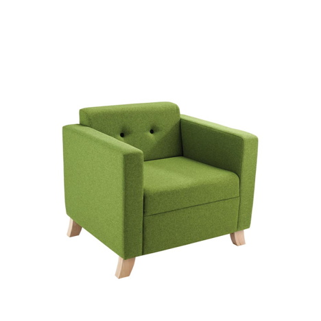 Tornado Reception Seating - Arm Chair - Wooden Feet