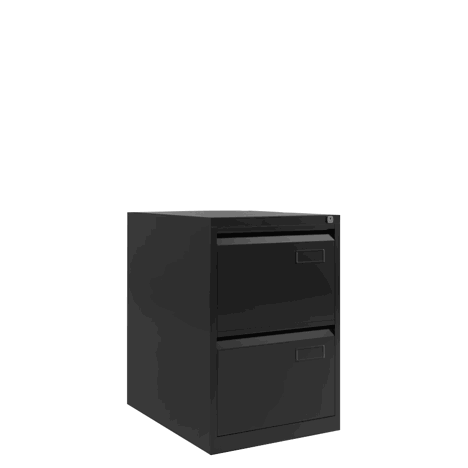 Bisley Two Drawer Filing Cabinets - Black