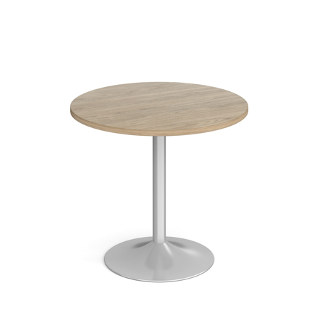 Genoa Circular Dining Table - Silver - Barcelona Walnut