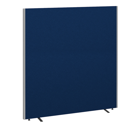 Floor Standing Fabric Screen - W1400 x D40 x H1800mm - Blue
