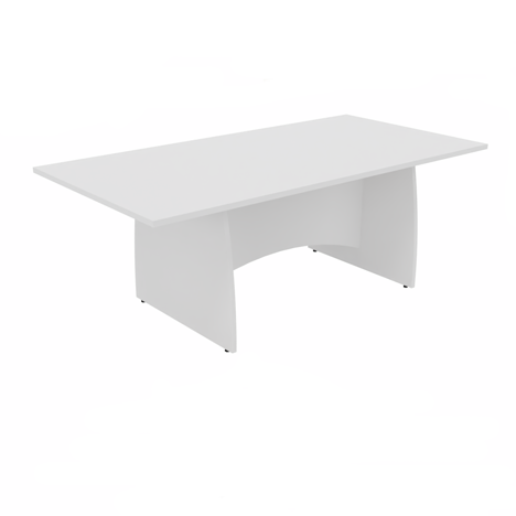 Platinum Range Conference Table - Shaped Legs - White