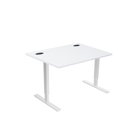 Electric Height Adjustable Desk - 1200mm - White Frame - White