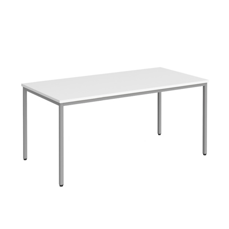 Flexi 25 Rectangular Table - 1600mm - Silver - White