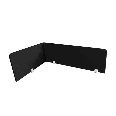 EcoFlex Desk Screen & Modesty Panels - 1400 - Black