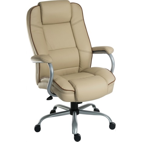 Goliath Duo Heavy Duty Executive Chair - Cream Leather
