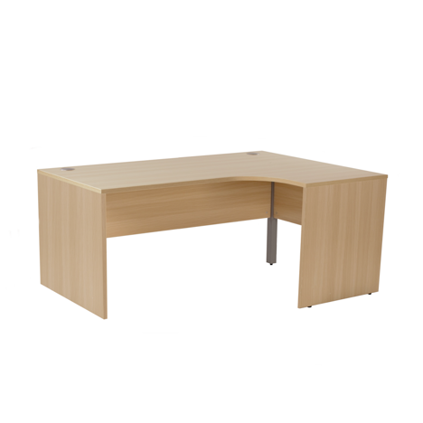Panel Ended Radial Workstation - Right Hand - 1600 - Oak