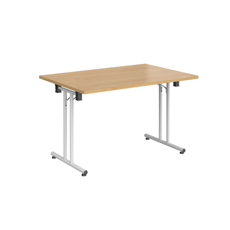 Rectangular Folding Leg Table - 1200 - White - Oak