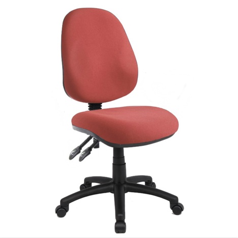 Vantage 100 Fabric Operator Chair - No Arms - Burgundy