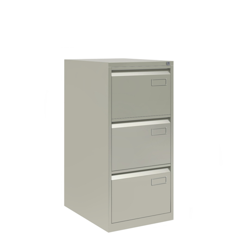 Bisley Three Drawer Filing Cabinets - Goose Grey