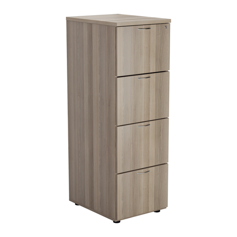 2, 3, 4 Drawer Filing Cabinet - 4 Drawer - Grey Oak