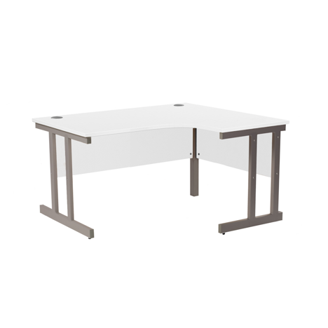 Cantilever Radial Workstation - 1200mm - Right Hand - White