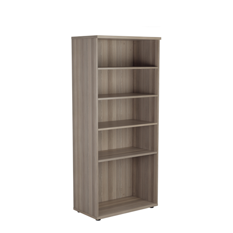 Wooden Bookcases (Solid Back Panels) - WDS1845 - Grey Oak