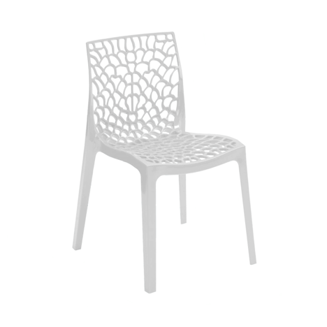 Zest Polypropylene Outdoor Side Chair - White