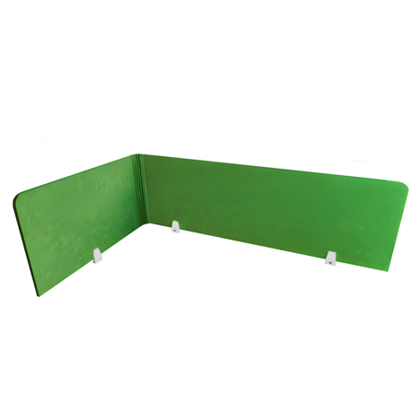 EcoFlex Desk Screen & Modesty Panels - 1600 - Green