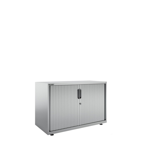SystemFile - Single Door Tambour Unit - 693 - Silver