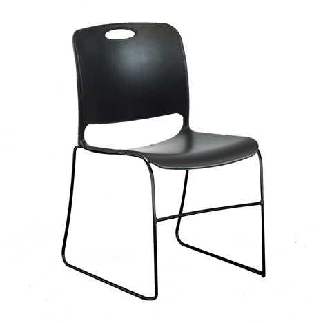Maestro HD Stacking Chair - Espresso Metallic Frame - Flannel