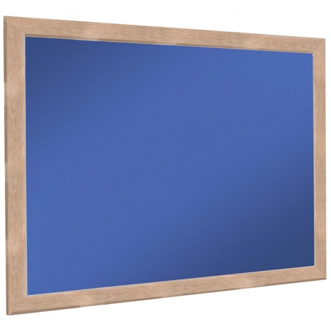 Felt Noticeboards - Oak Frame - 1200 x 900mm - Blue