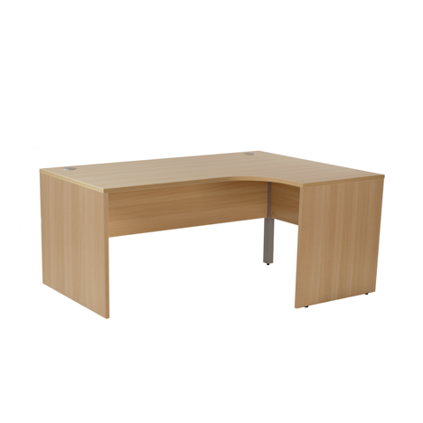 Panel Ended Radial Workstation - Right Hand - 1500 - Beech